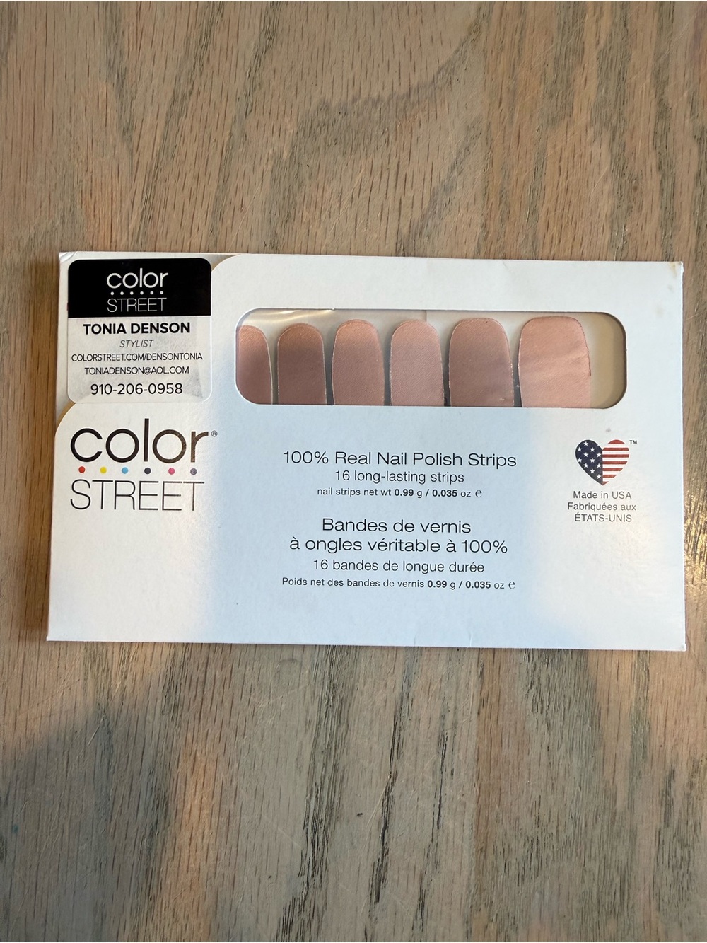 Color Street Nail Polish Strips Shimmery Pink New Pack